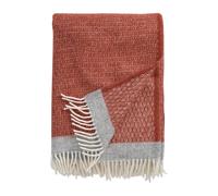 Klippan Yllefabrik Harald wool throw 130x200 cm Rust-grey