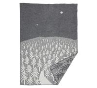 Klippan Yllefabrik House in the Forest wool blanket grey