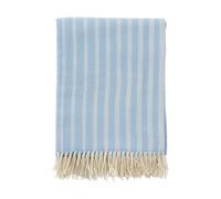 Klippan Yllefabrik Irregular stripes wool throw Infinity blue, 130x200 cm
