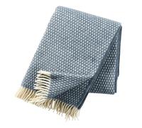 Klippan Yllefabrik - Knut Wool Plaid 130x200 cm, Blue - Blue