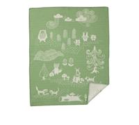 Klippan Yllefabrik Little bear childrens blanket green