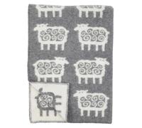 Klippan Yllefabrik Sheep wool blanket grey 90x130 cm