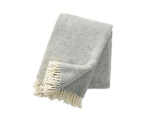Klippan Yllefabrik - Stella Plaid 130x200 cm, Light Grey - Light Grey