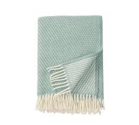 Klippan Yllefabrik Velvet wool throw light blue