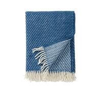 Klippan Yllefabrik Velvet wool throw petrol