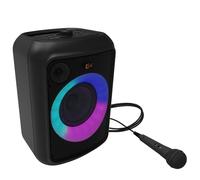 Klipsch Gig XL, Black - Portable Wireless Speaker - Multiple Color Modes - Bass Boost - 6.5" Woofer & 2" Tweeter - 8-Hour Playtime - Splash Resistant - Karaoke Mic Included