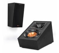 Klipsch R-41SA Powerful Detailed Home Speaker Set of 2 Black | Use on compatible tower or bookshelf speakers for reflected height effects, or wall-mount as elevation or surround speakers.