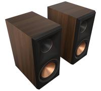 Klipsch Reference Premiere RP-600M II Bookshelf Speaker Pair with New 90° x 90° Hybrid Tractrix Horn, 6.5” Cerametallic Woofers for Dynamic Home Theater Sound in Walnut