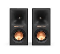 Klipsch Reference R-40PM - Powered Bookshelf Speakers - 90 Degree x 90 Degree Tractrix Horn - Linear Travel Suspension - Sleek and Modern Look