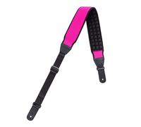 KLIQ Music Gear AirCell Guitar Strap for Bass & Electric Guitar with 3" Wide Neoprene Pad and Adjustable Length (Regular, Pink)