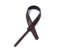 KLIQ Premium Padded Leather Guitar Strap for Bass & Electric Guitar with 3" Wide Pad and Adjustable Length from 41" to 54", Auburn