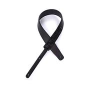 KLIQ Premium Padded Leather Guitar Strap for Bass & Electric Guitar with 3" Wide Pad and Adjustable Length from 41" to 54", Black