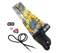 KLIQ Vintage Woven Artist Series Guitar Strap for Acoustic and Electric Guitars + 2 Free Rubber Strap Locks, 2 Free Guitar Picks and 1 Free Lace | Terylene Printed |"It's not a Phase" by KLA
