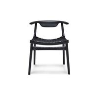 Klismos Armchair with Wooden backrest and felt gliders Knoll International - ACSCWFO1 + ACHCWN