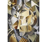 Kliun The Clockmaker Face Abstract Painting Large Wall Art Print Canvas Premium Mural