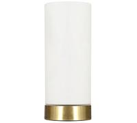 KLiving Lonsdale E14-40w Brass/White Glass Pad Table Lamp