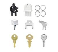 KLIVYA 8-Piece Universal Dispenser Key Set Fits Kim-Clark 770301,Geor-gia Pacific,Brad2055,Bob-Rick Cat74,to-rK SCA 1100,Wa-ffle N16,CIN-tas Sanis Paper Towel,Soap and E114 Toilet Paper Dispensers.