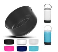 Klizdum for Stanley 40 oz IceFlow Flip Straw Jug - Elevated Protective Silicone Boot, Shock-Absorbing Base Sleeve Cover, Accessories for 40oz Tumbler with Handle (Black)