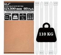 KLJ Cable Ties Extra Long Extra Large Extra Wide White 110 kg 300 mm
