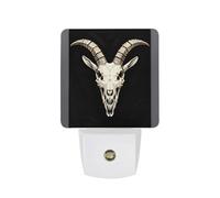 KLJHNVBM Auto On/Off Night Light, A Gothic Goat Skull Nightlight Smart Sensor LED Plug in Night Lamp for Bedroom, Hallway, Bathroom, Kitchen | Energy Saving (0.5W)