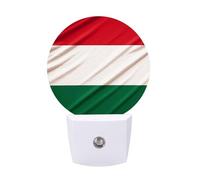 KLJHNVBM Auto On/Off Night Light, Italy Flag Nightlight Smart Sensor LED Plug in Night Lamp for Bedroom, Hallway, Bathroom, Kitchen | Energy Saving (0.5W)