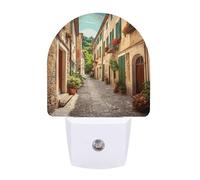 KLJHNVBM Auto On/Off Night Light, Italy Street Nightlight Smart Sensor LED Plug in Night Lamp for Bedroom, Hallway, Bathroom, Kitchen | Energy Saving (0.5W)