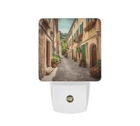 KLJHNVBM Auto On/Off Night Light, Italy Street Nightlight Smart Sensor LED Plug in Night Lamp for Bedroom, Hallway, Bathroom, Kitchen | Energy Saving (0.5W)
