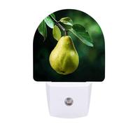 KLJHNVBM Auto On/Off Night Light, Pears on The Tree Nightlight Smart Sensor LED Plug in Night Lamp for Bedroom, Hallway, Bathroom, Kitchen | Energy Saving (0.5W)