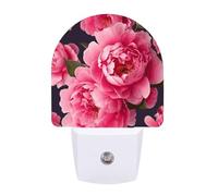 KLJHNVBM Auto On/Off Night Light, Peony Flowers Nightlight Smart Sensor LED Plug in Night Lamp for Bedroom, Hallway, Bathroom, Kitchen | Energy Saving (0.5W)