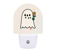 KLJHNVBM Auto On/Off Night Light, Take The Flower Ghost Nightlight Smart Sensor LED Plug in Night Lamp for Bedroom, Hallway, Bathroom, Kitchen | Energy Saving (0.5W)