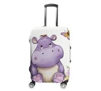 KLJHNVBM Butterfly And Hippo Luggage Covers Elastic Suitcase Cover Protector Cute Travel Suitcase Protector Anti-scratch Fits 19-32 Inch Luggage, style, L, Luggage Case Cover