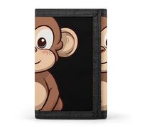 KLJHNVBM Cartoon Brown Monkey Trifold Wallet for Men - Money Clip Slim Wallets with Multiple Card Slots Minimalist Small Front Pocket Wallet for Everyday Carry
