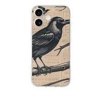 KLJHNVBM Compatible with iPhone 17 Case, Shockproof Soft TPU Clear Phone Cover with Anti-Yellowing & Scratch-Resistant, The Mysterious Crow iPhone 17 Case for Men Women