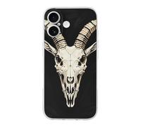 KLJHNVBM Compatible with iPhone 17 Case, Shockproof Soft TPU Clear Phone Cover with Anti-Yellowing & Scratch-Resistant, A Gothic Goat Skull iPhone 17 Case for Men Women