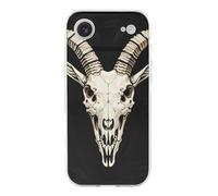 KLJHNVBM Compatible with iPhone 17 Case, Shockproof Soft TPU Clear Phone Cover with Anti-Yellowing & Scratch-Resistant, A Gothic Goat Skull iPhone 17 Air Case for Men Women
