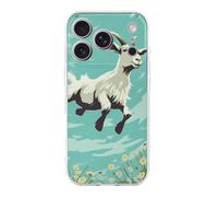 KLJHNVBM Compatible with iPhone 17 Case, Shockproof Soft TPU Clear Phone Cover with Anti-Yellowing & Scratch-Resistant, Goat Frolic iPhone 17 Pro Case for Men Women