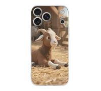KLJHNVBM Compatible with iPhone 17 Case, Shockproof Soft TPU Clear Phone Cover with Anti-Yellowing & Scratch-Resistant, Farm Animal Cute Goat iPhone 17 Pro Max Case for Men Women