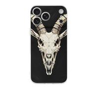 KLJHNVBM Compatible with iPhone 17 Case, Shockproof Soft TPU Clear Phone Cover with Anti-Yellowing & Scratch-Resistant, A Gothic Goat Skull iPhone 17 Pro Max Case for Men Women