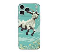 KLJHNVBM Compatible with iPhone 17 Case, Shockproof Soft TPU Clear Phone Cover with Anti-Yellowing & Scratch-Resistant, Goat Frolic iPhone 17 Pro Max Case for Men Women