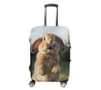 KLJHNVBM Cute Funny Rabbit Luggage Covers Elastic Suitcase Cover Protector Cute Travel Suitcase Protector Anti-scratch Fits 19-32 Inch Luggage, style, L, Luggage Case Cover