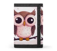 KLJHNVBM Cute Owl Trifold Wallet for Men - Money Clip Slim Wallets with Multiple Card Slots Minimalist Small Front Pocket Wallet for Everyday Carry