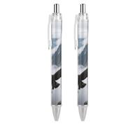 KLJHNVBM Eagles Fly in The Valley Ballpoint Pens - Black Ink Fine Point 0.5mm Pens, Smooth Writing & Comfortable Grip for Office Home, Durable PC Material, Great Gift Idea