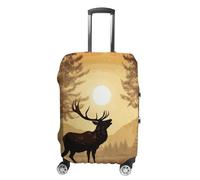 KLJHNVBM Elk Artwork Luggage Covers Elastic Suitcase Cover Protector Cute Travel Suitcase Protector Anti-scratch Fits 19-32 Inch Luggage, style, M, Luggage Case Cover