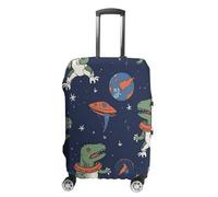 KLJHNVBM Funny Astronaut Dinosaur Rocket Luggage Covers Elastic Suitcase Cover Protector Cute Travel Suitcase Protector Anti-scratch Fits 19-32 Inch Luggage, style, L, Luggage Case Cover