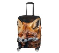 KLJHNVBM Funny Fox Creature Sleeping Luggage Covers Elastic Suitcase Cover Protector Cute Travel Suitcase Protector Anti-scratch Fits 19-32 Inch Luggage, style, M, Luggage Case Cover