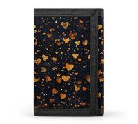 KLJHNVBM Gold Glitter Pattern Trifold Wallet for Men - Money Clip Slim Wallets with Multiple Card Slots Minimalist Small Front Pocket Wallet for Everyday Carry