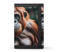 KLJHNVBM Gorillas Trifold Wallet for Men - Money Clip Slim Wallets with Multiple Card Slots Minimalist Small Front Pocket Wallet for Everyday Carry