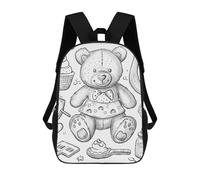 KLJHNVBM Graffiti Object Pattern Bookbag - Ultra Lightweight Portable Backpack Work Travel Backpack for Men Women Fits 16 Inch Notebook