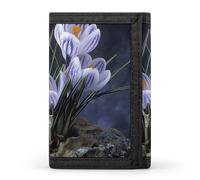 KLJHNVBM Growing Flower Pattern Trifold Wallet for Men - Money Clip Slim Wallets with Multiple Card Slots Minimalist Small Front Pocket Wallet for Everyday Carry