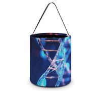KLJHNVBM Halloween Candy Tote Bag Reusable, Durable Polyester Treat Bag, DNA Genetic Helix Trick Or Treat Bucket for Halloween Party & Gifts
